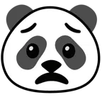 faccina preoccupata + panda