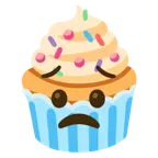 faccina preoccupata + cupcake