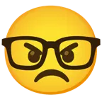 faccina arrabbiata + faccina nerd