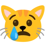 faccina che piange + muso di gatto