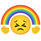 faccina perseverante + arcobaleno