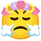 faccina che sbuffa + tulipano
