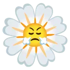 faccina che sbuffa + fiore