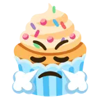 faccina che sbuffa + cupcake