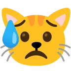 faccina delusa ma sollevata + muso di gatto