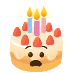 faccina angosciata + torta di compleanno