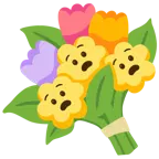 faccina angosciata + mazzo di fiori