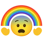 faccina impaurita + arcobaleno