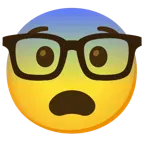 faccina impaurita + faccina nerd