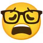 faccina esausta + faccina nerd