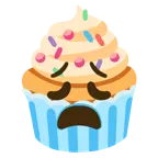 faccina esausta + cupcake