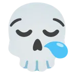 sleepy face + skull
