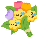 sleepy face + bouquet