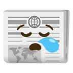sleepy face + newspaper