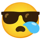 sleepy face + smiling face with sunglasses