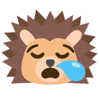 sleepy face + hedgehog