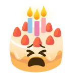 faccina stanca + torta di compleanno