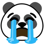 엉엉 우는 얼굴 + 판다 얼굴