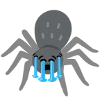 loudly crying face + spider