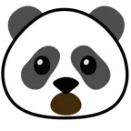 faccina con bocca aperta + panda