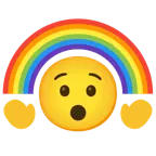 faccina sorpresa + arcobaleno