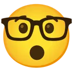 faccina sorpresa + faccina nerd