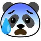 faccina sudata in ansia + panda