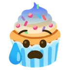 faccina sudata in ansia + cupcake