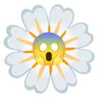 faccina terrorizzata + fiore