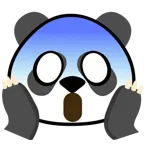 faccina terrorizzata + panda