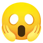 faccina terrorizzata + cuore giallo