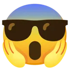 faccina terrorizzata + faccina con sorriso e occhiali da sole
