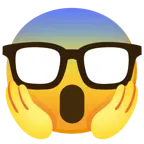 faccina terrorizzata + faccina nerd