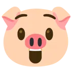 faccina stupita + muso di maiale