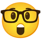 faccina stupita + faccina nerd