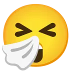 faccina stupita + faccina che starnutisce
