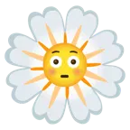 faccina imbarazzata + fiore