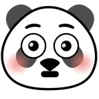 faccina imbarazzata + panda