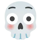 faccina imbarazzata + teschio
