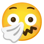 faccina imbarazzata + faccina che starnutisce