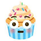 faccina imbarazzata + cupcake