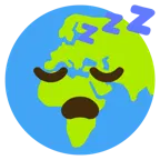 sleeping face + globe showing Europe-Africa