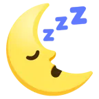 sleeping face + last quarter moon face