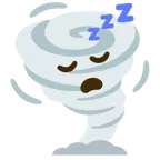 sleeping face + tornado