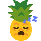 sleeping face + pineapple
