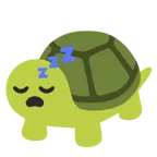 sleeping face + turtle