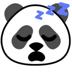 sleeping face + panda