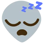 sleeping face + alien