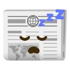 sleeping face + newspaper