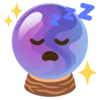 sleeping face + crystal ball